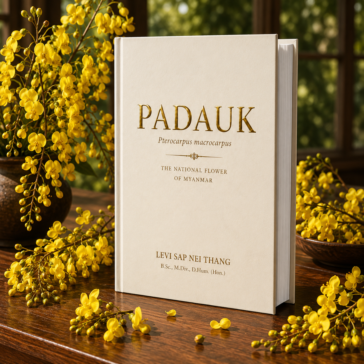 Book Cover Padauk The National Folwer of Myanmar by Levi Sap Nei Thang