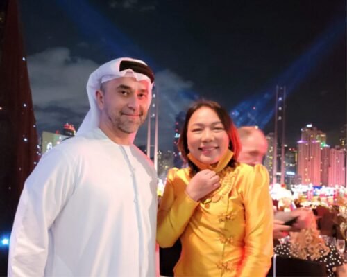 Levi Sap Nei Thang and Minister Omar UAE